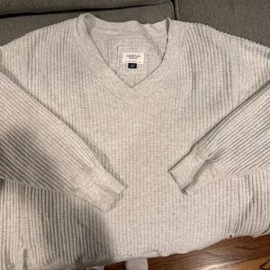 American Eagle Outfitters Light Grey. Waffle Women’s  Sweater